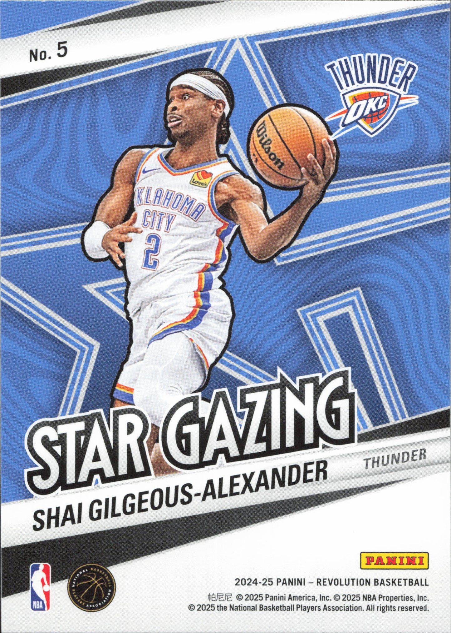 Shai Gilgeous-Alexander Star Gazing Panini Revolution