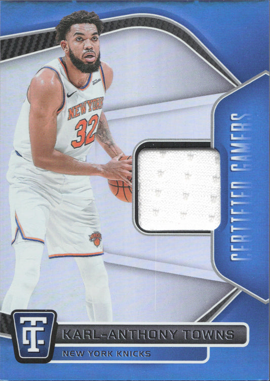 Karl-Anthony Towns Game-Worn Patch Panini Totally Certified