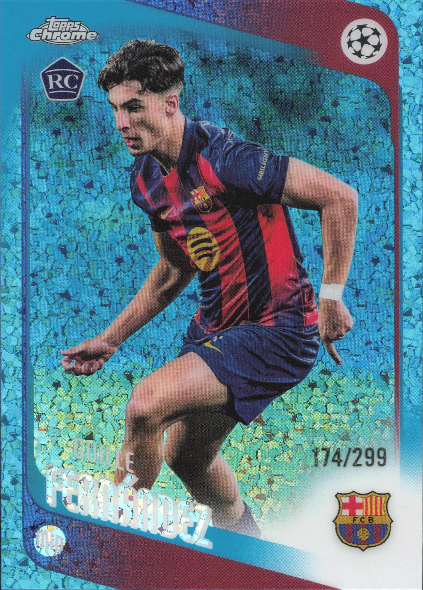 Guille Fernandez Rookie Numbered /299 Topps Chrome UCC