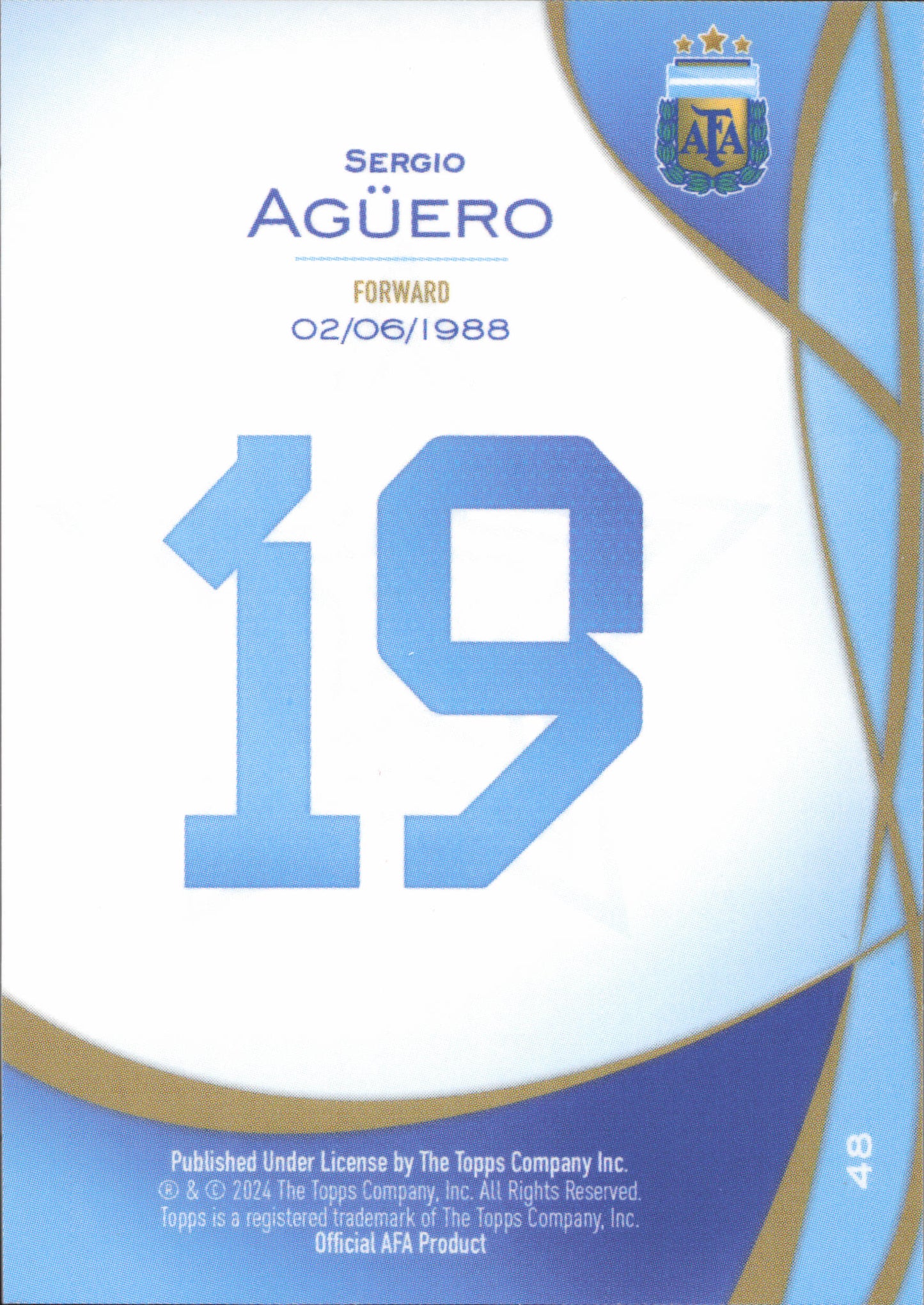 Sergio Aguero Base Topps Lineage Argentina