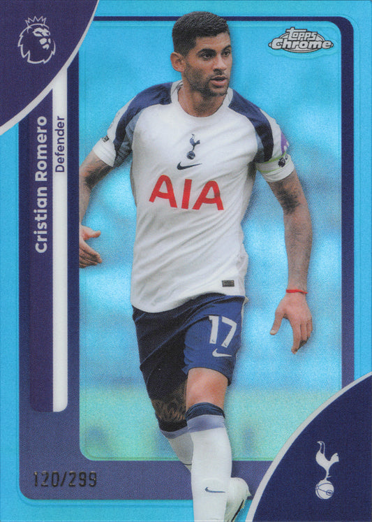 Cristian Romero Numbered /299 Topps Chrome EPL