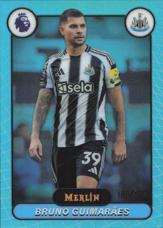 Bruno Guimaraes Numbered /199 Topps Merlin EPL