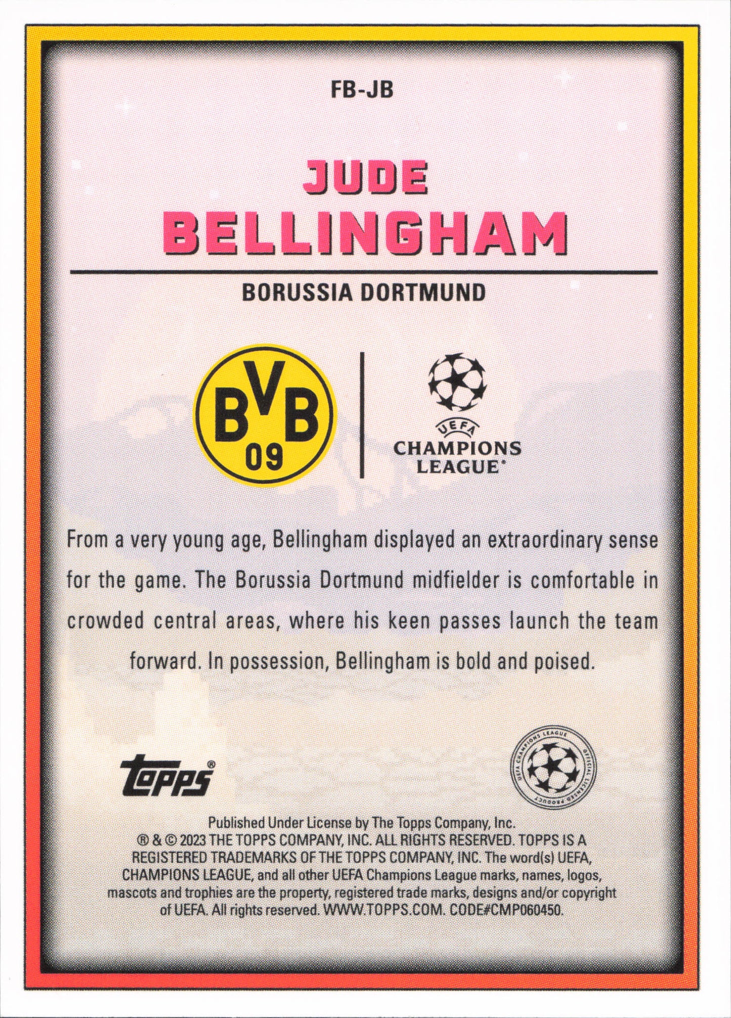 Jude Bellingham Final Boss Topps Superstars