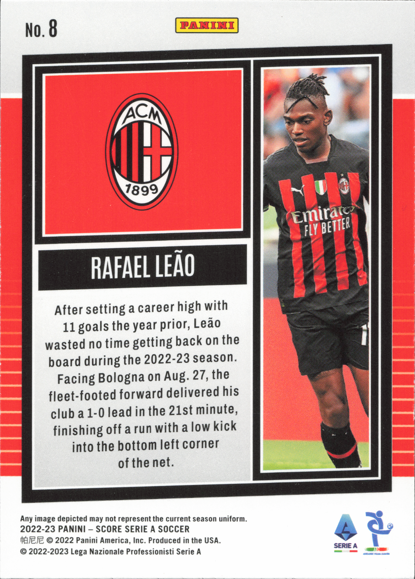 Rafael Leao Base Panini Score Serie A