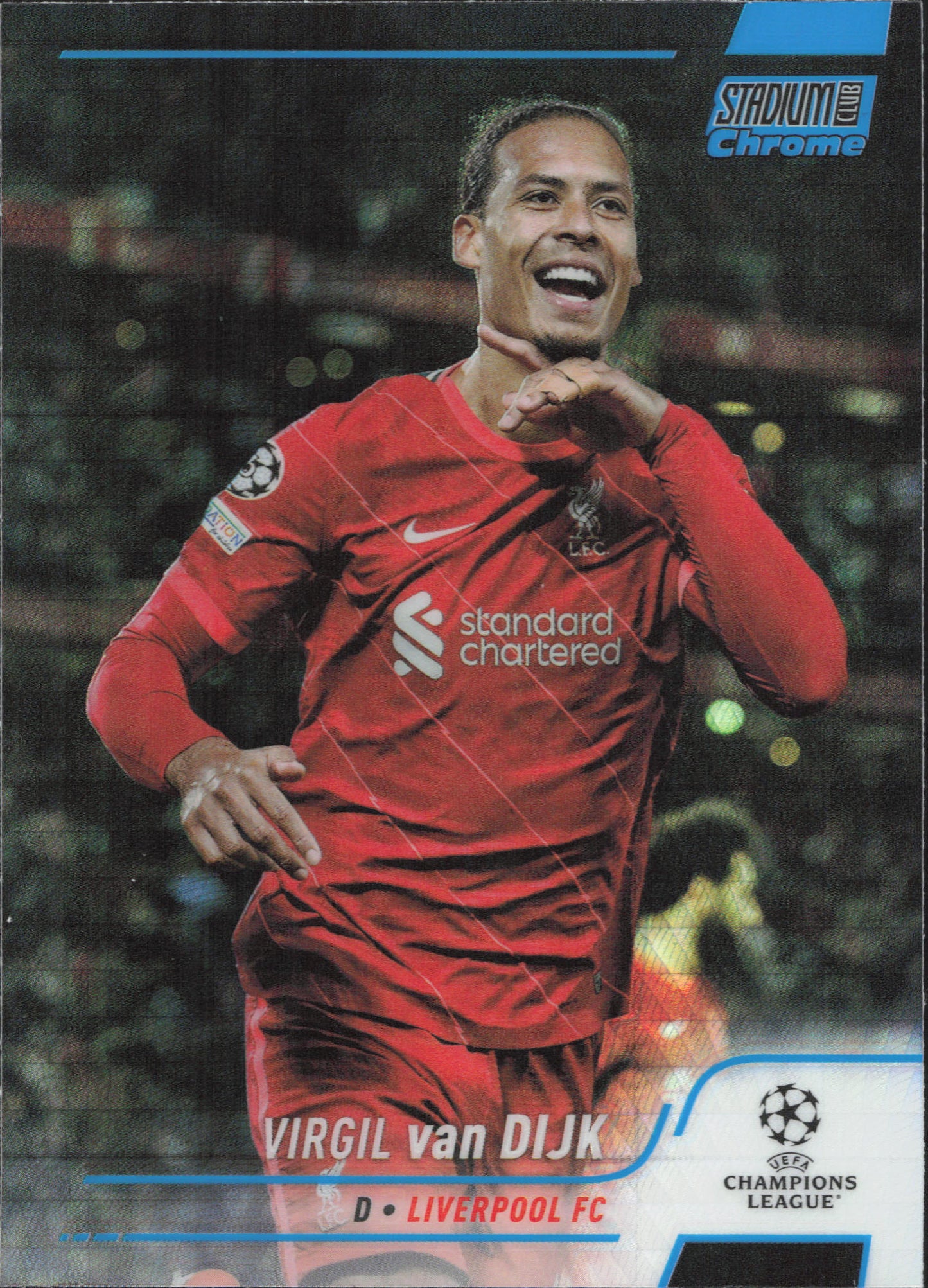 Virgil Van Dijk Hyper Parallel Topps Stadium Club Chrome