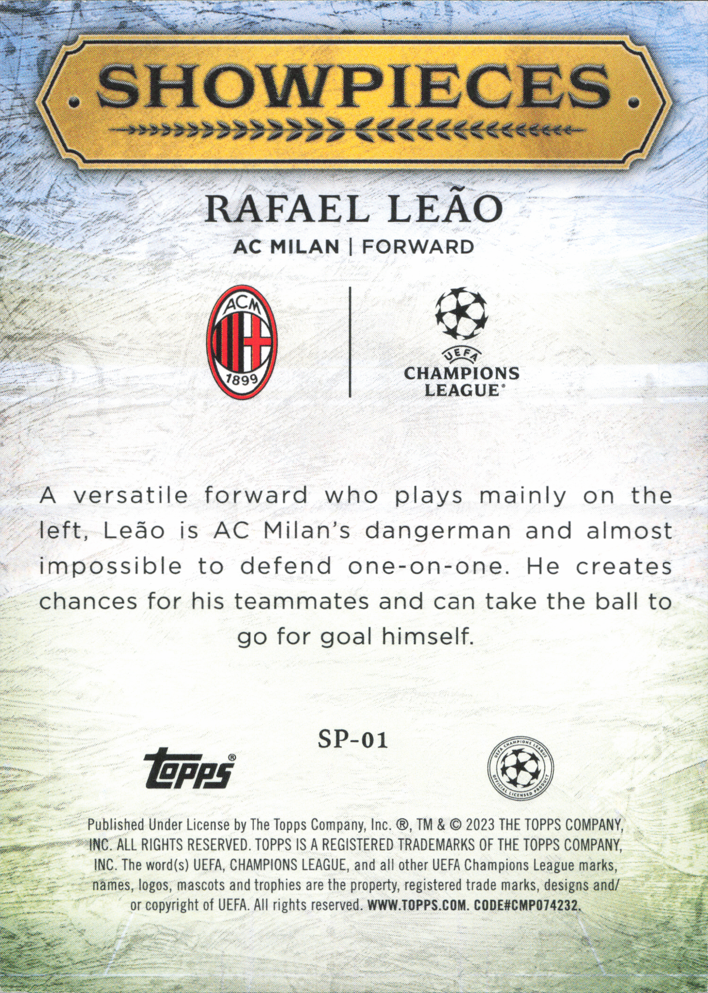 Rafael Leao Showpieces Topps Superstars