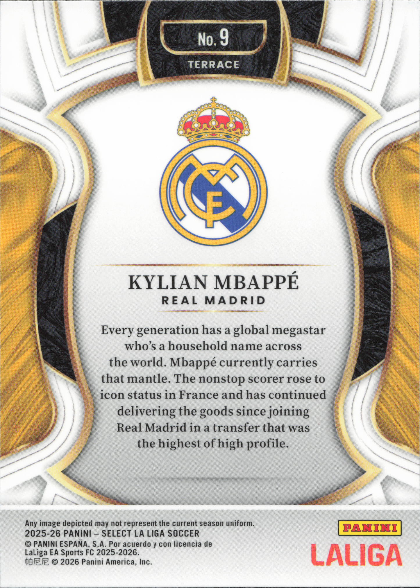 Kylian Mbappe Base Panini Select La Liga
