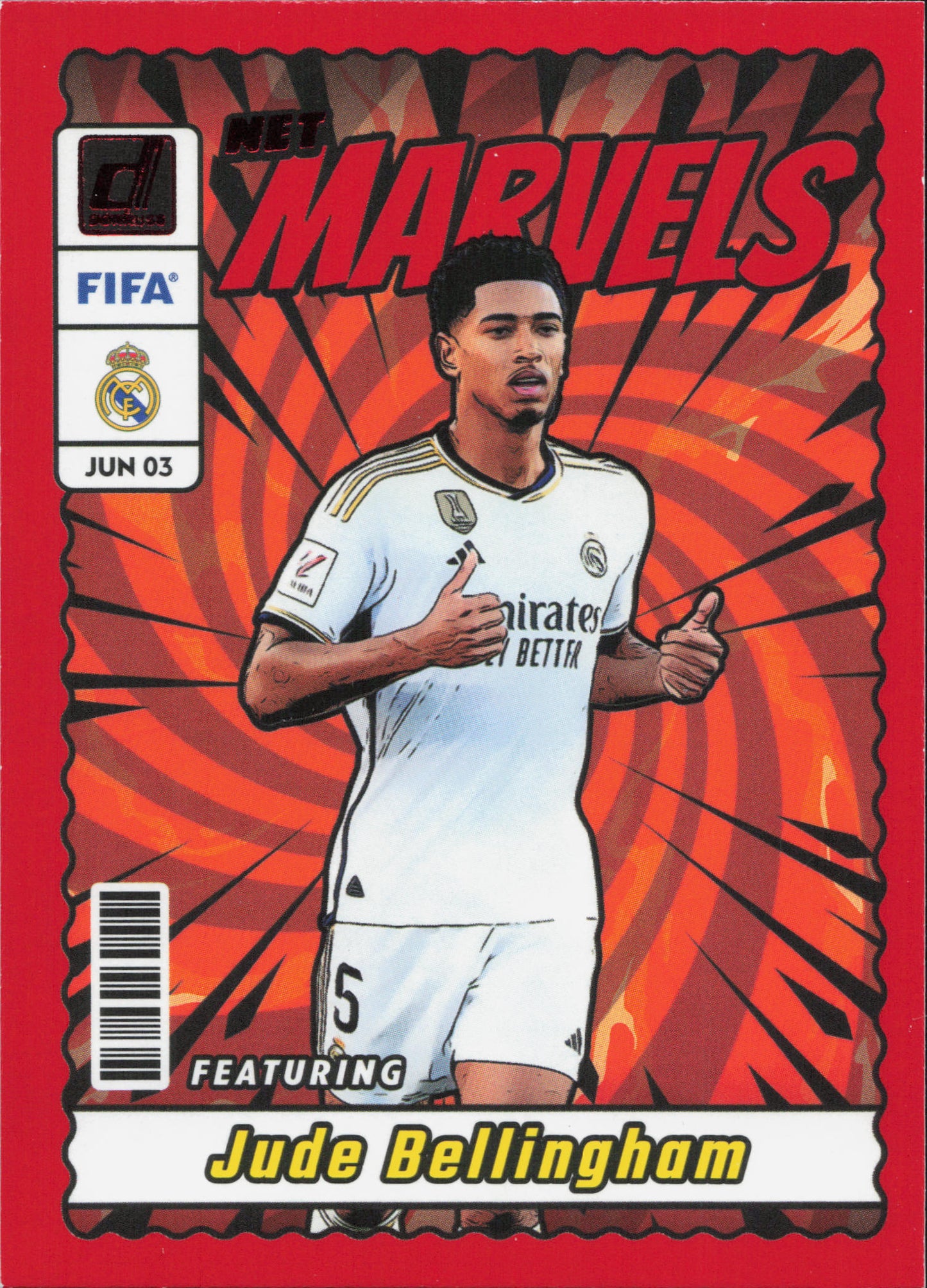 Jude Bellingham Red Parallel Net Marvels Panini Donruss FIFA