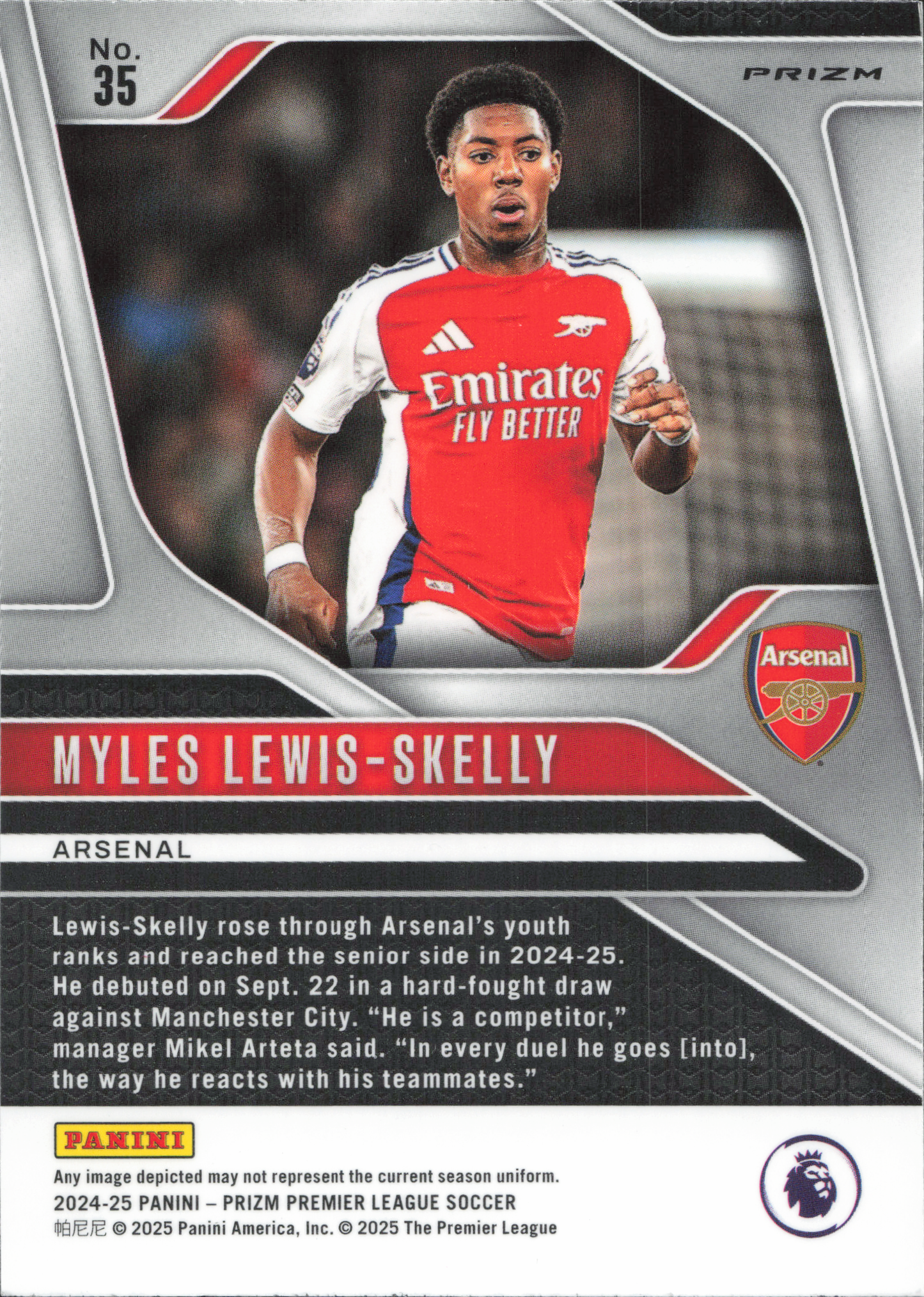 Myles Lewis-Skelly Rookie Panini Prizm Breakaway