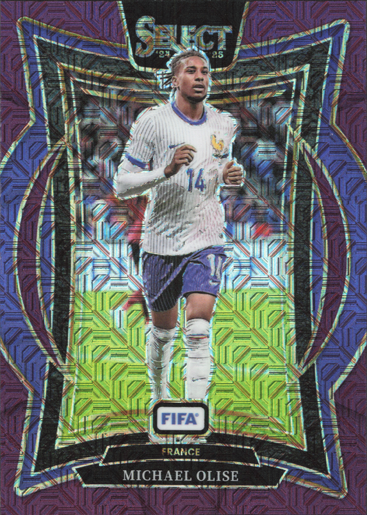 Michael Olise Purple Mojo Prizm Panini Select FIFA