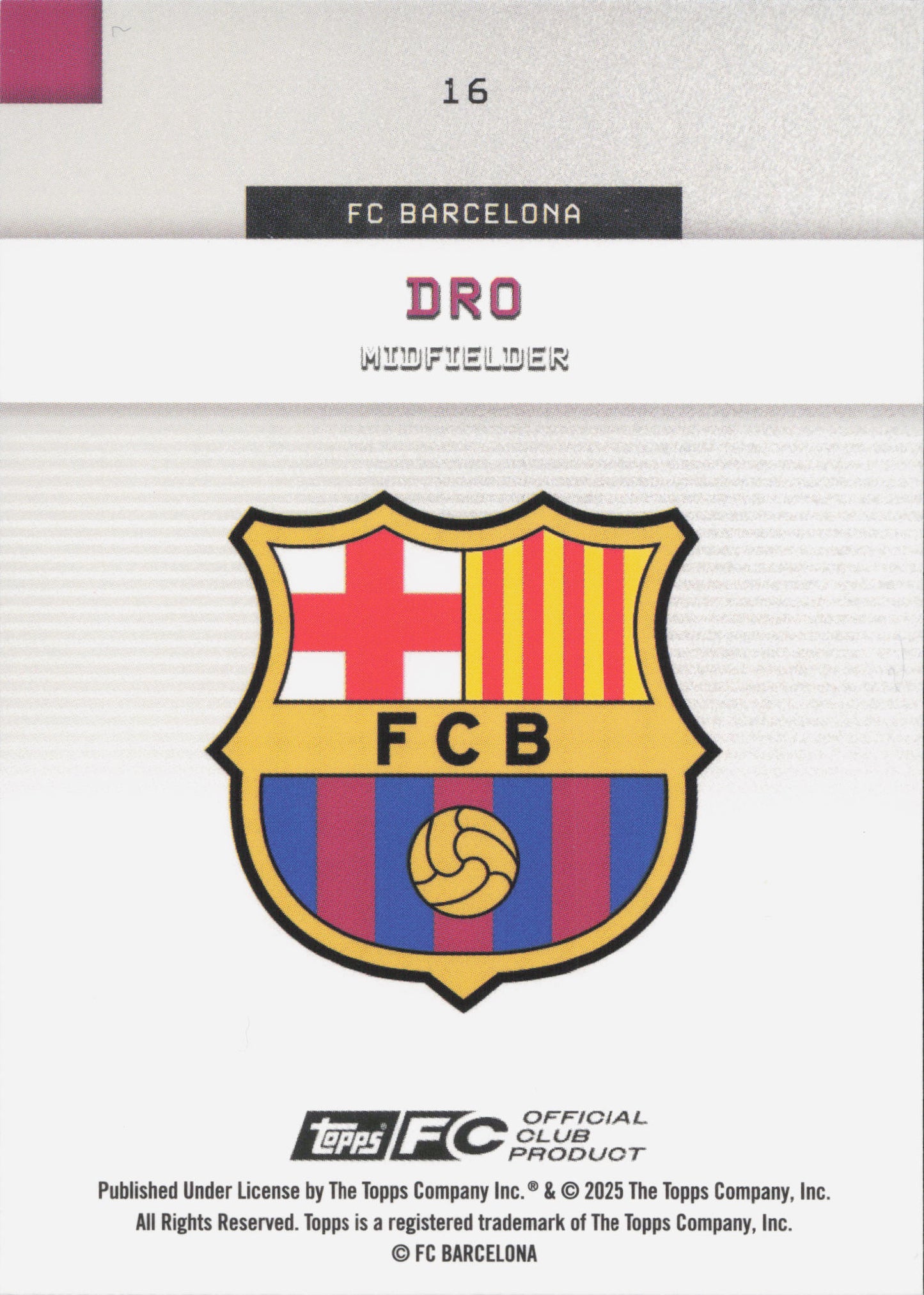 Dro Fernandez Rookie Halo Parallel Topps Team Set Barcelona