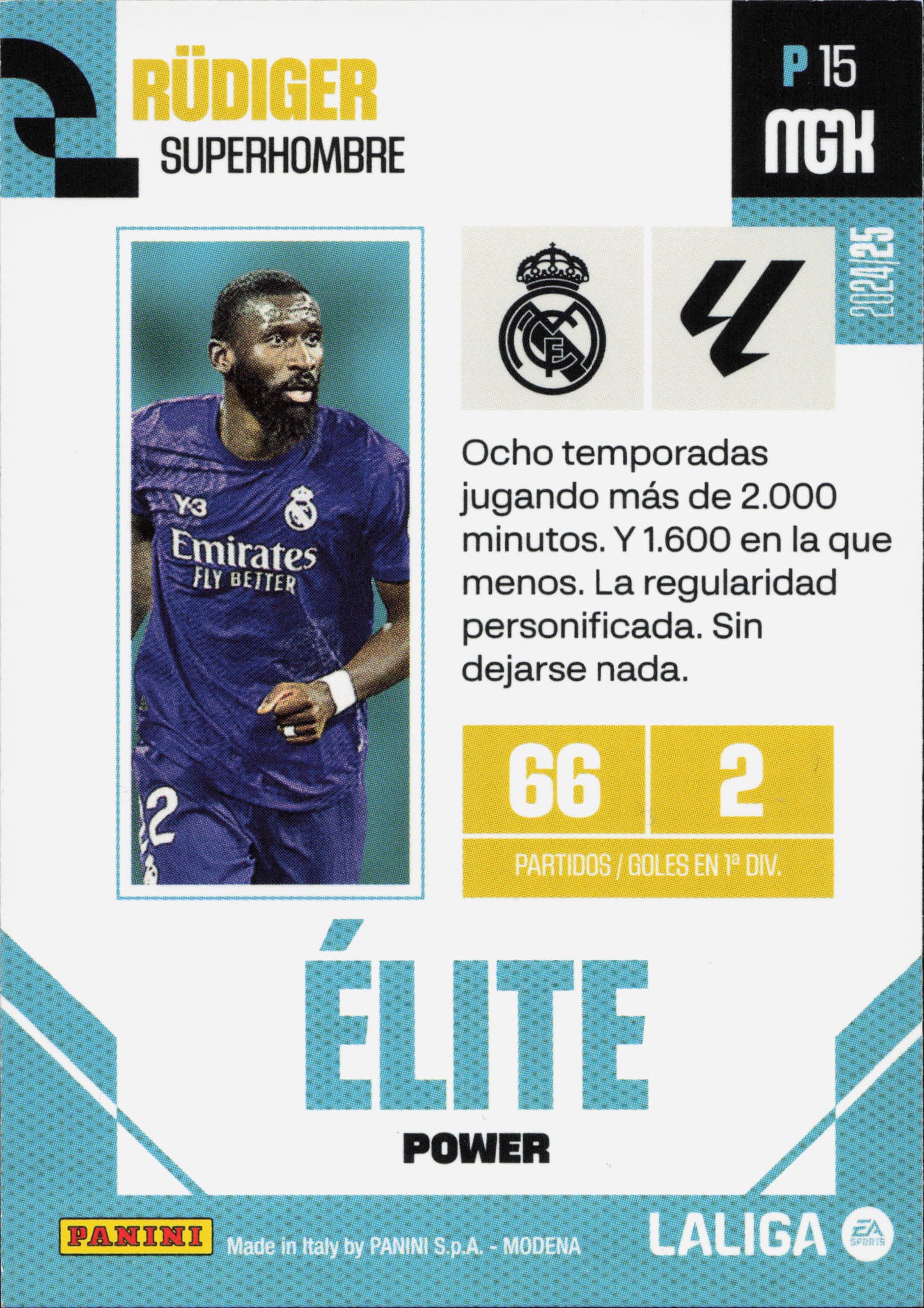 Antonio Rudiger Elite Power Panini MGK La Liga