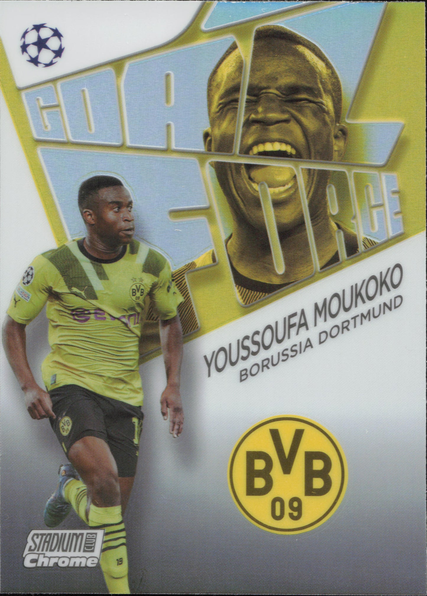 Youssoufa Moukoko Goal Force Topps Stadium Club Chrome