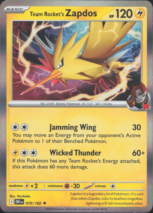 Team Rocket's Zapdos (DRI 070)