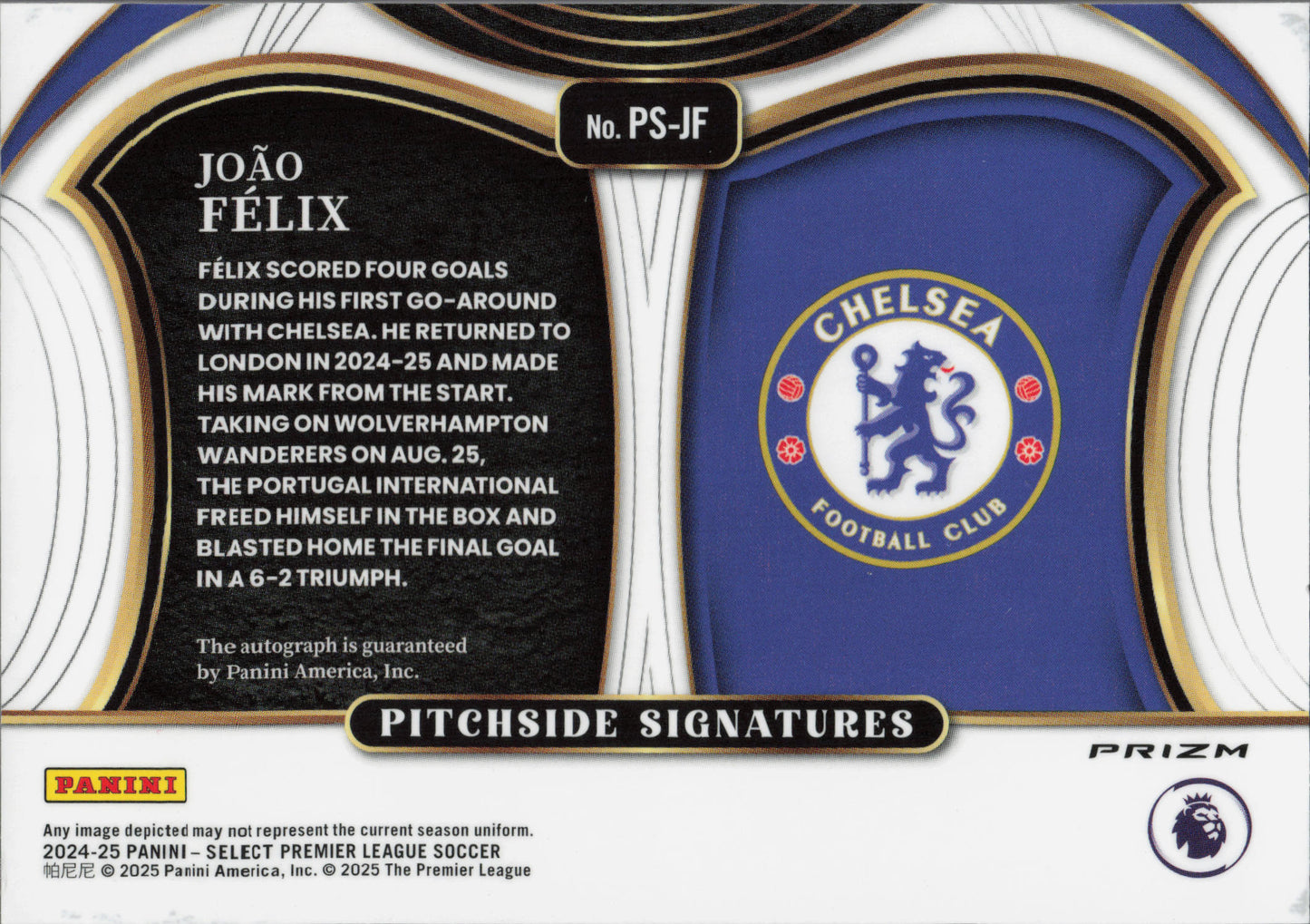 Joao Felix Autograph Panini Select EPL