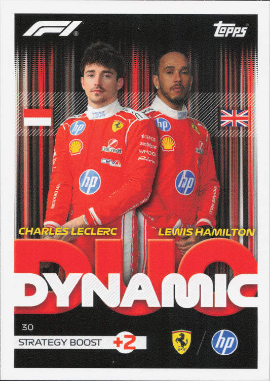 Charles Leclerc / Lewis Hamilton Dynamic Duo #30 Topps Turbo Attax