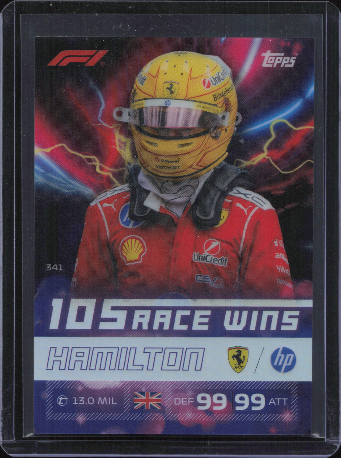 Lewis Hamilton 105 Race Wins #341 Topps Turbo Attax