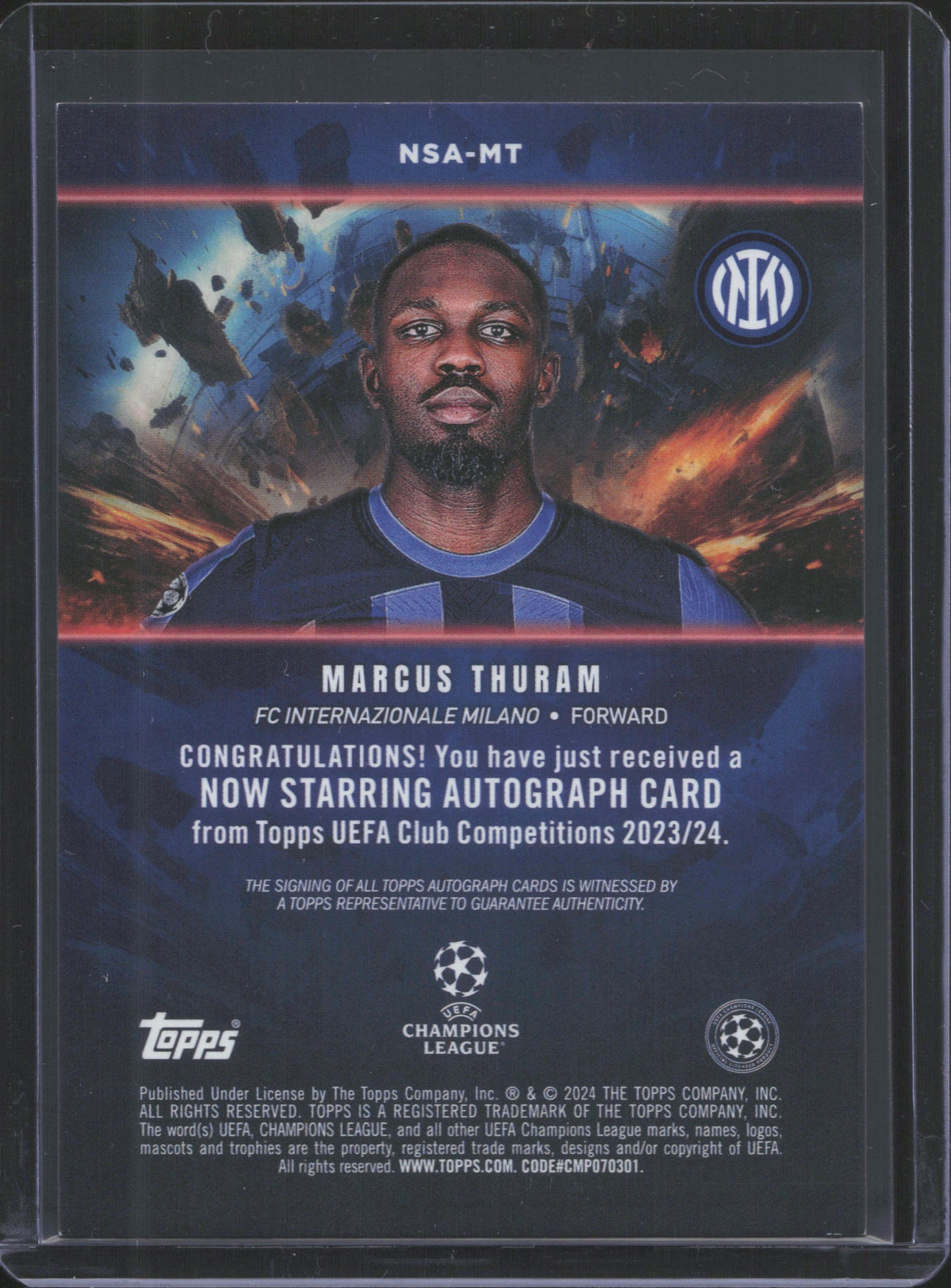 Marcus Thuram Autograph Topps UCC Flagship