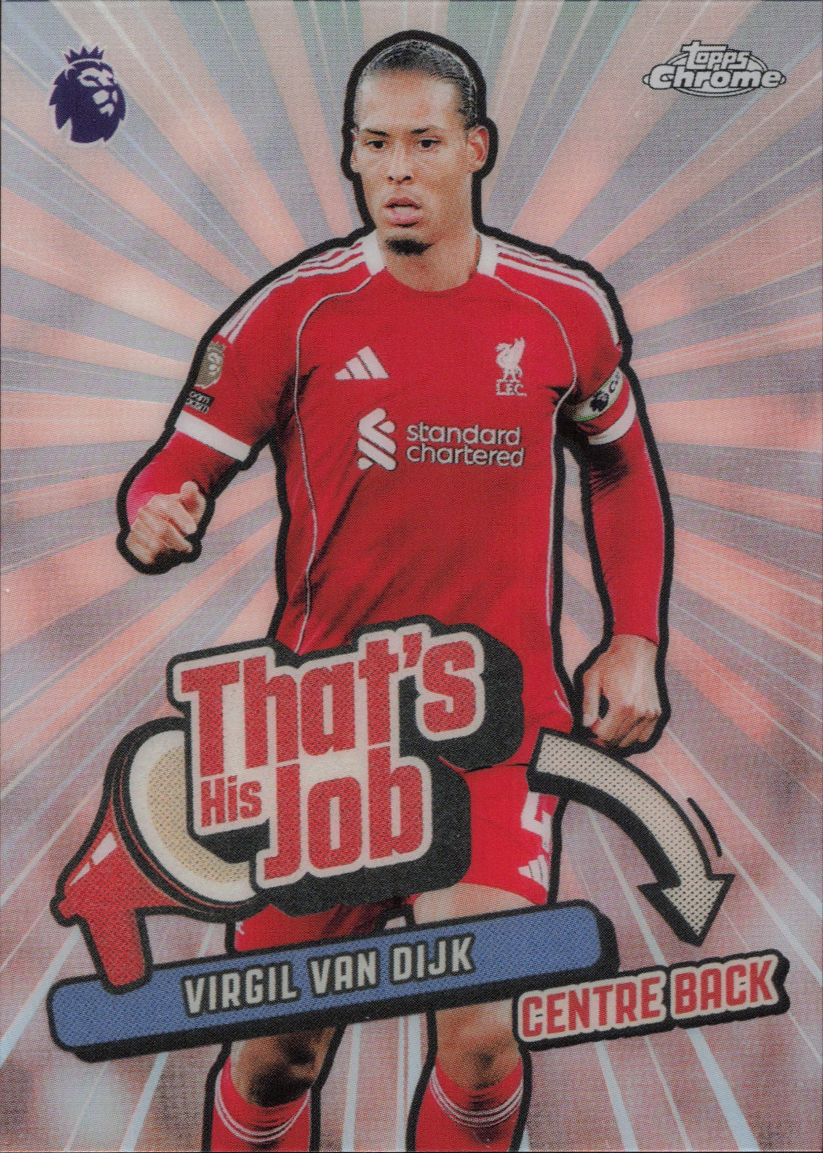 Virgil Van Dijk That's His Job Topps Chrome EPL
