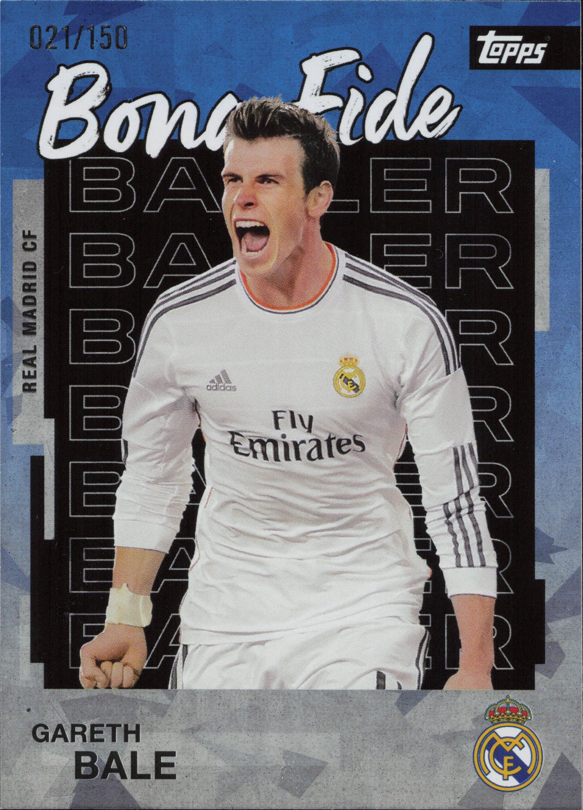 Gareth Bale Numbered /150 Bona Fide Ballers Topps Team Set Real Madrid
