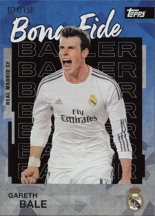 Gareth Bale Numbered /150 Bona Fide Ballers Topps Team Set Real Madrid