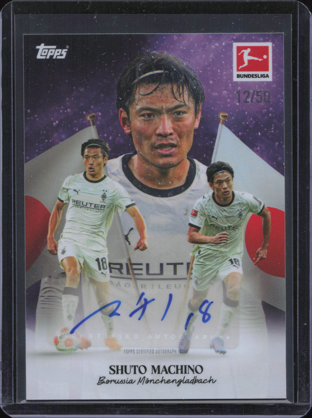 Shuto Machino Autograph Numbered /50 Topps International Stars Bundesliga