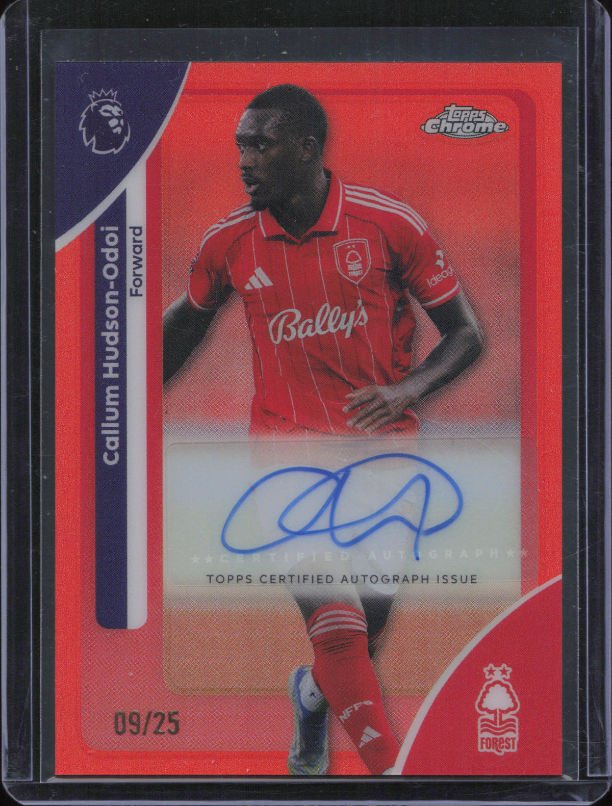 Callum Hudson-Odoi Autograph Numbered /25 Topps Chrome EPL