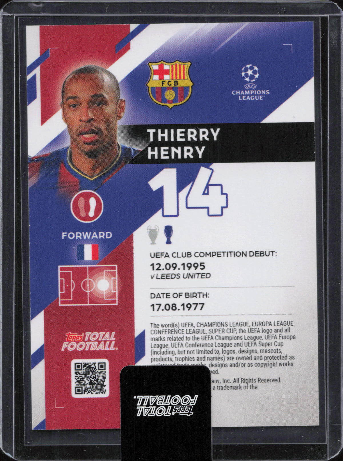 Thierry Henry Numbered /50 Topps Total Football