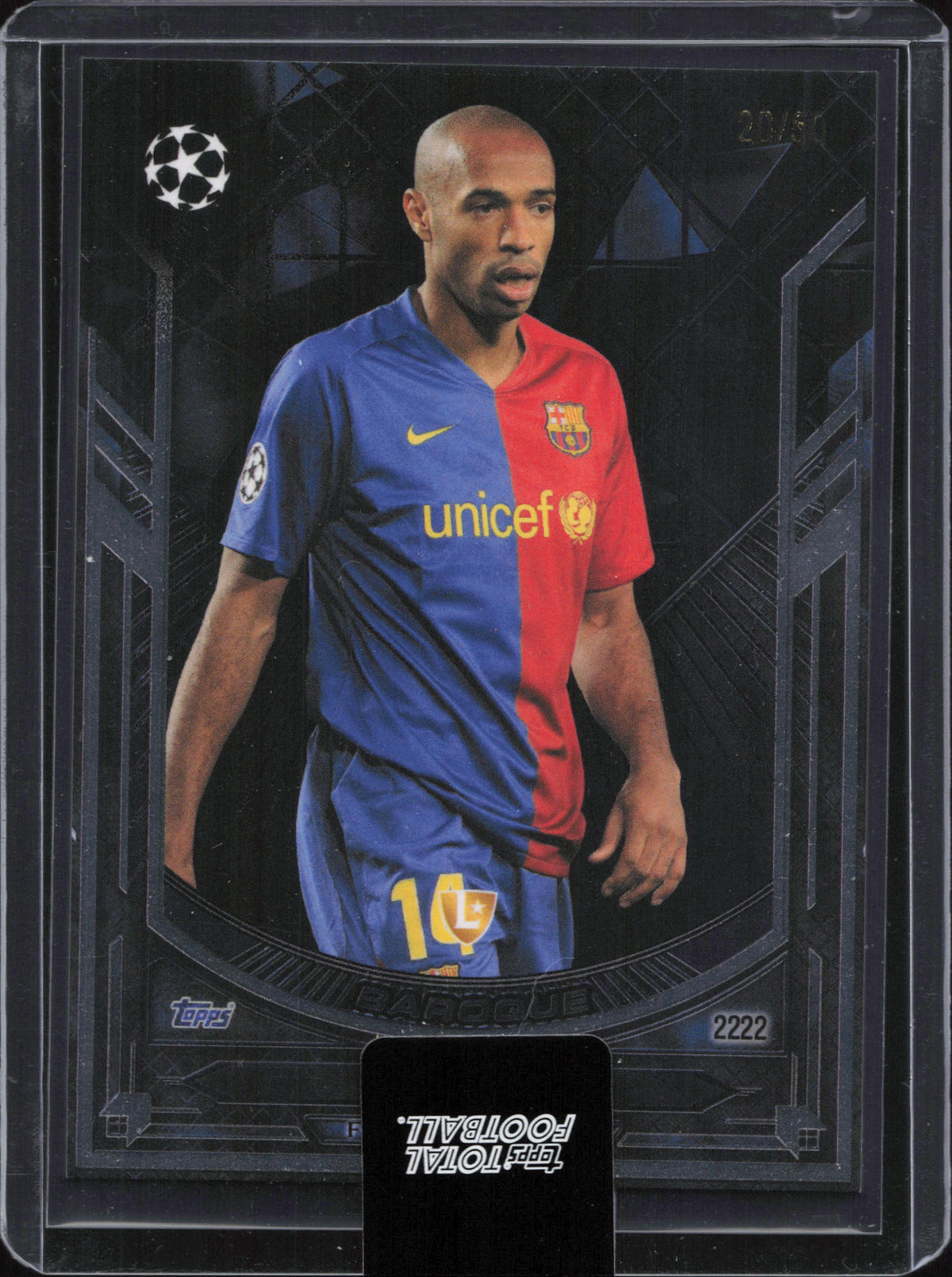 Thierry Henry Numbered /50 Topps Total Football