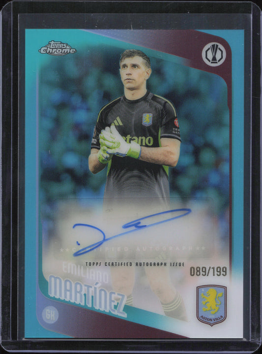 Emiliano Martinez Autograph Numbered /199 Topps Chrome UCC