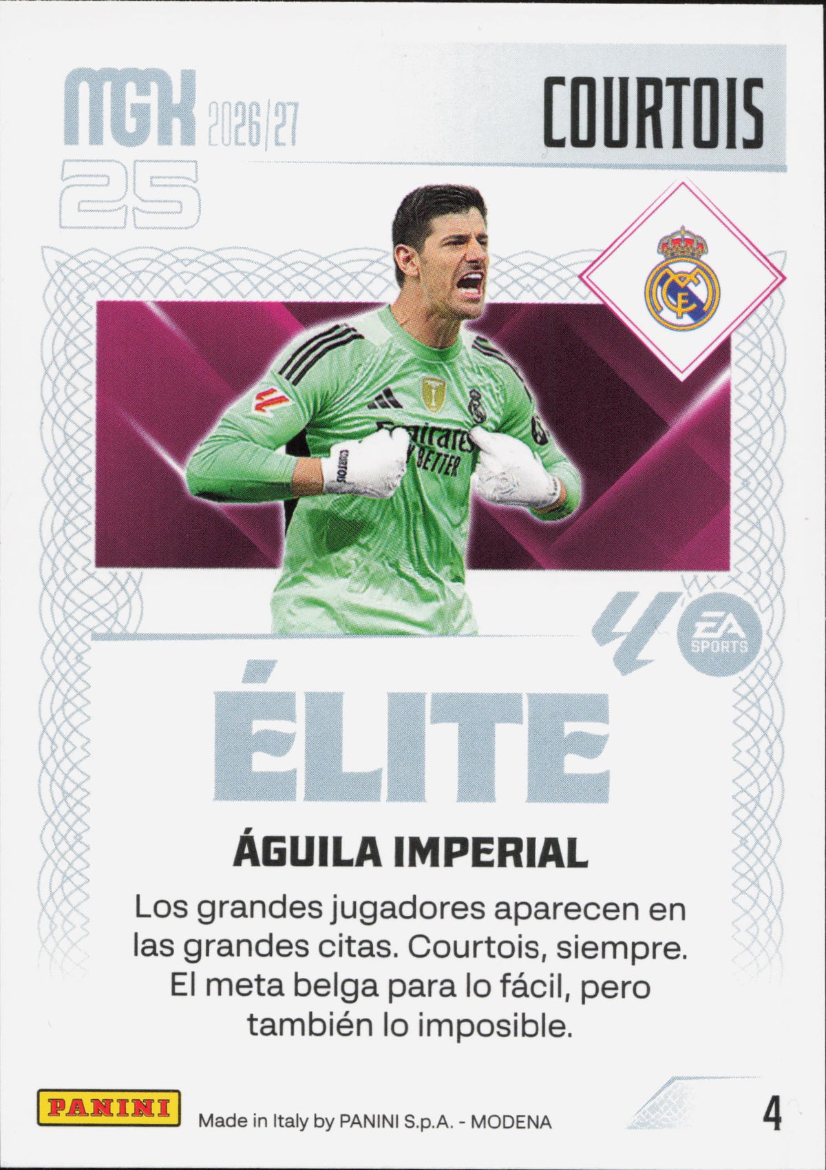 Thibaut Courtois Elite Panini MGK La Liga