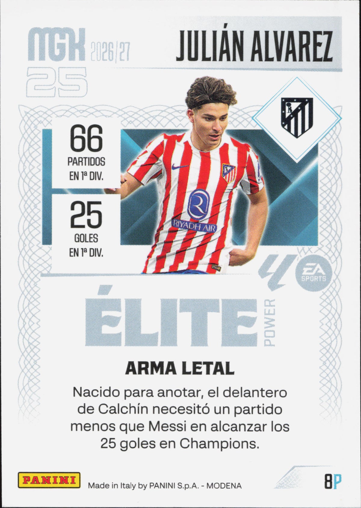 Julian Alvarez Elite Power Panini MGK La Liga
