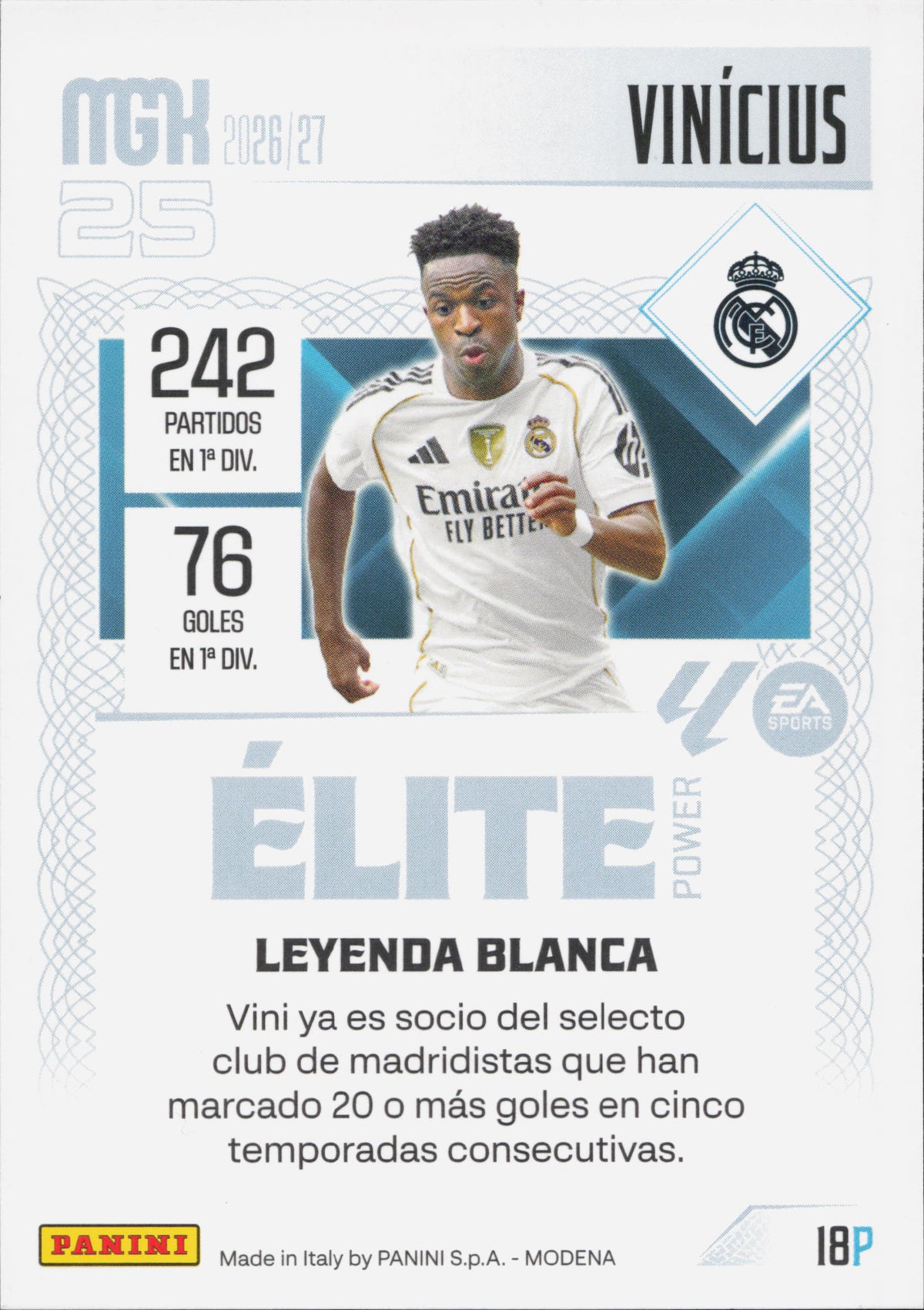 Vini Jr. Elite Power Panini MGK La Liga