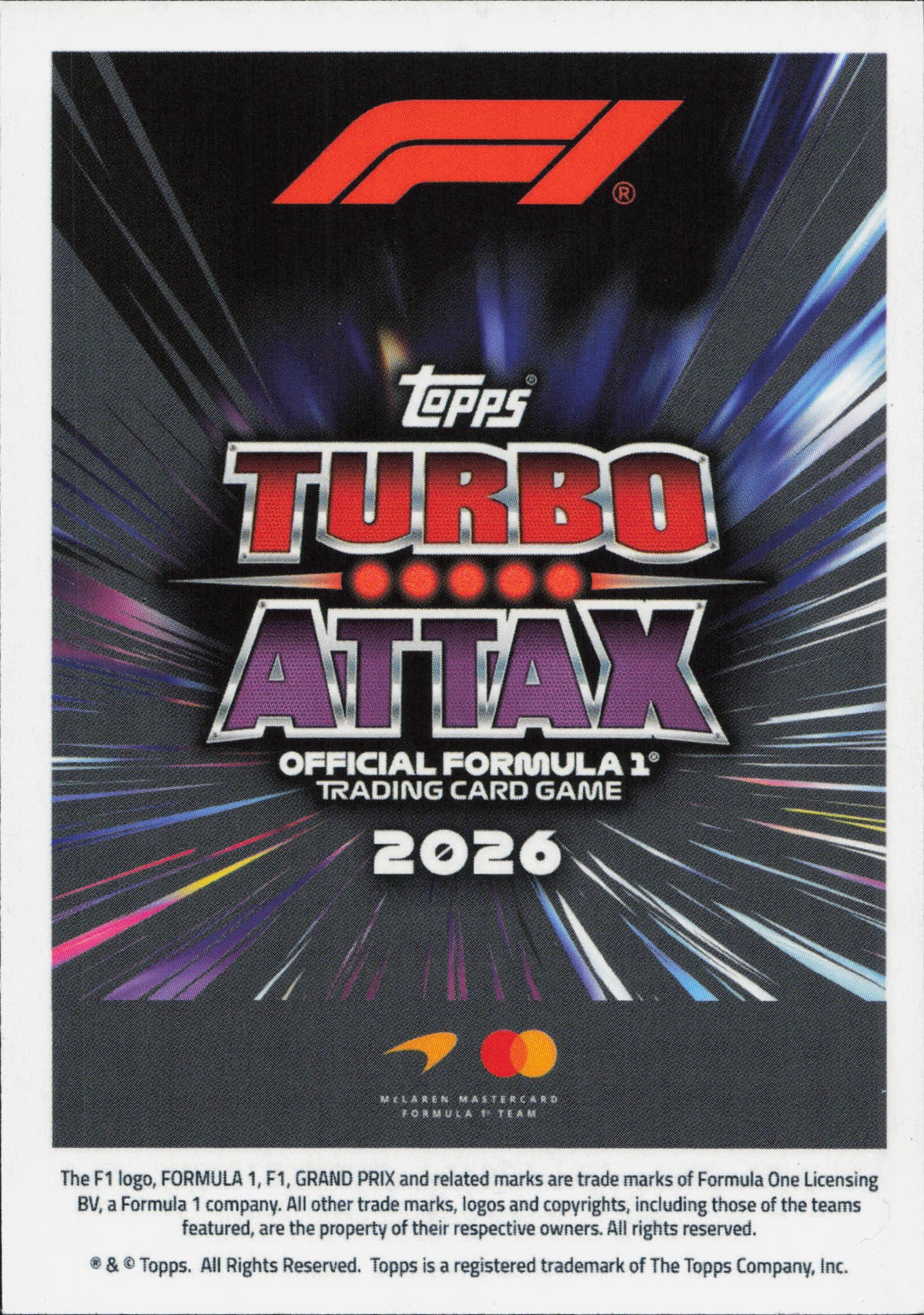 Lando Norris Diamond Infinity Topps Turbo Attax