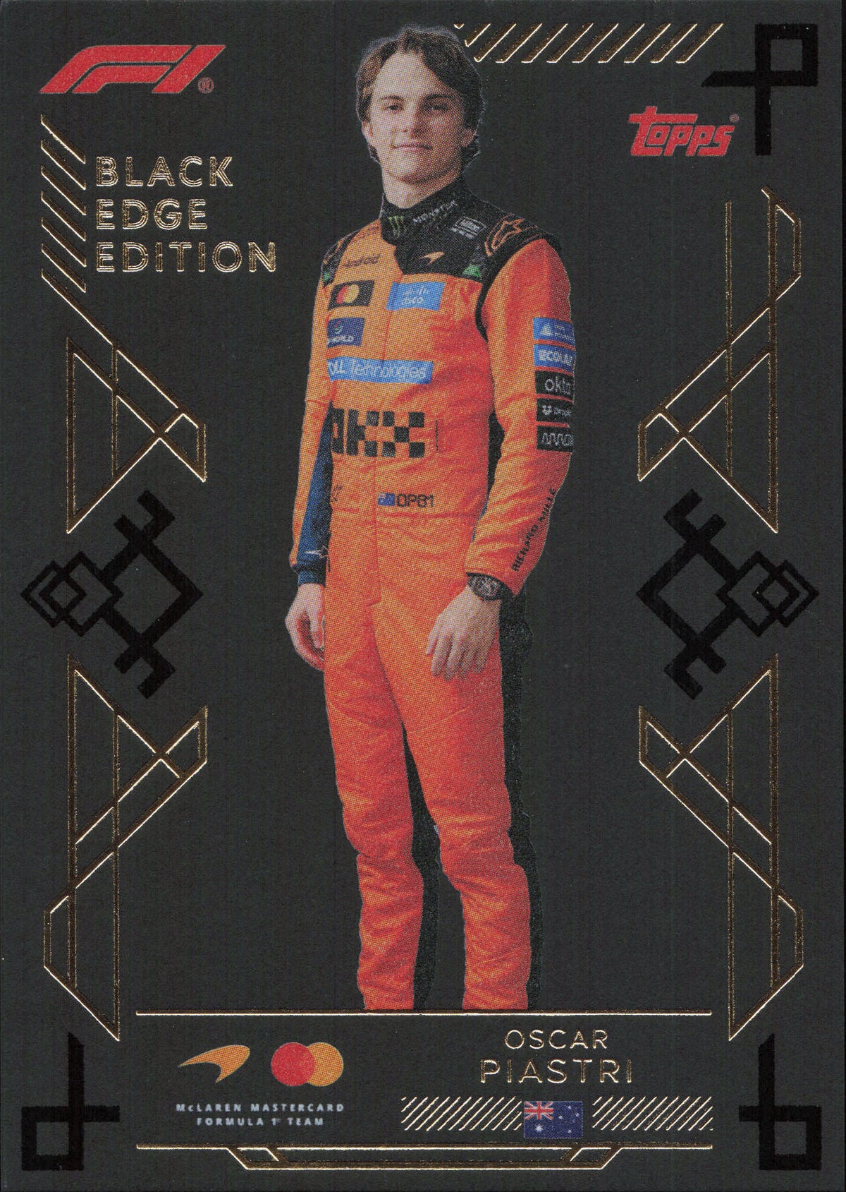 Oscar Piastri Black Edge Edition Topps Turbo Attax