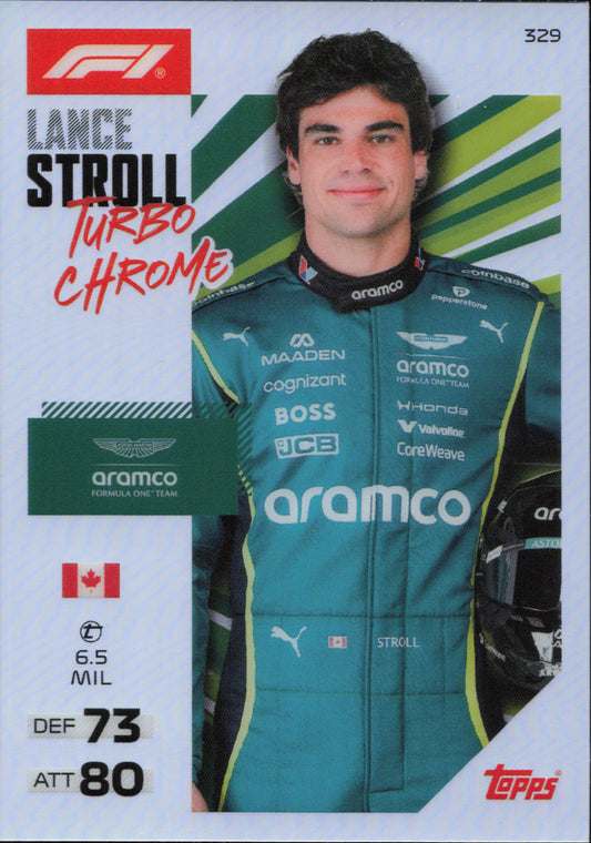 Lance Stroll Turbo Chrome Topps Turbo Attax