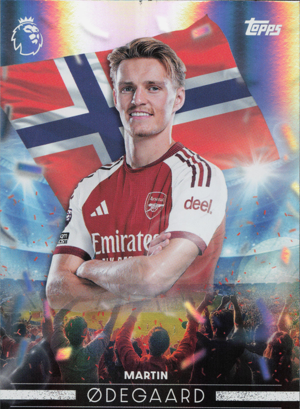 Martin Odegaard Carry The Flag Topps Flagship EPL