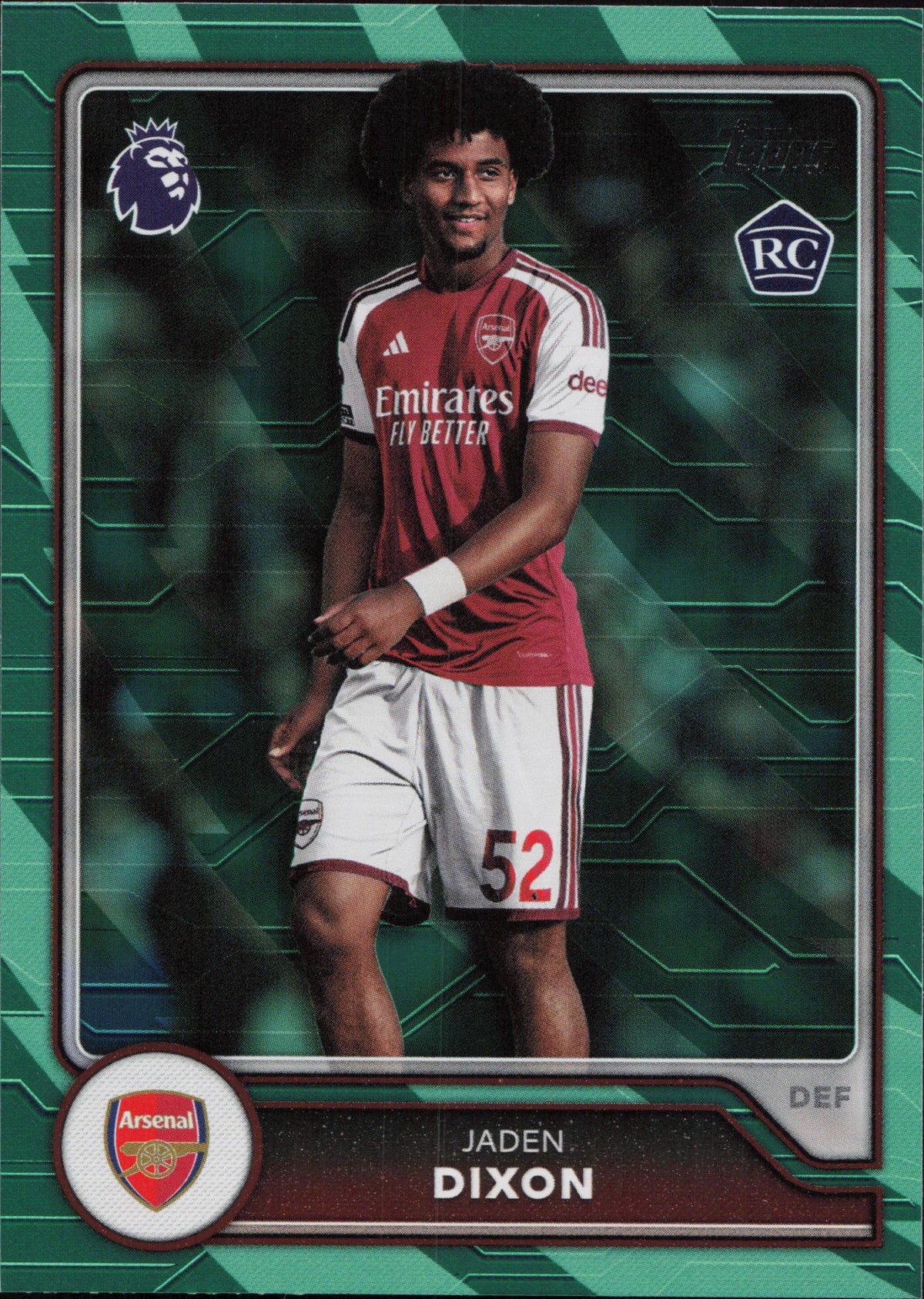 Jaden Dixon Rookie Green Voltage Topps Flagship EPL