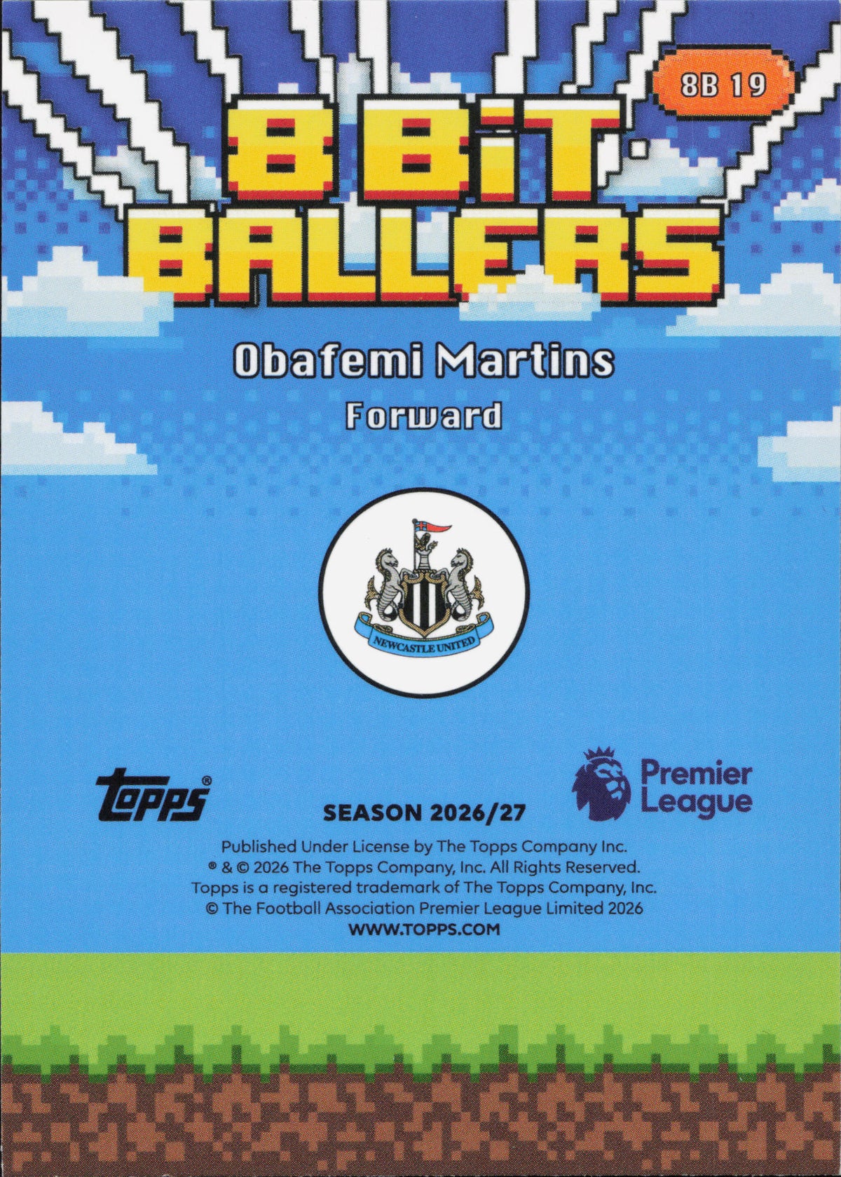 Obafemi Martins 8 Bit Ballers Topps Flagship EPL