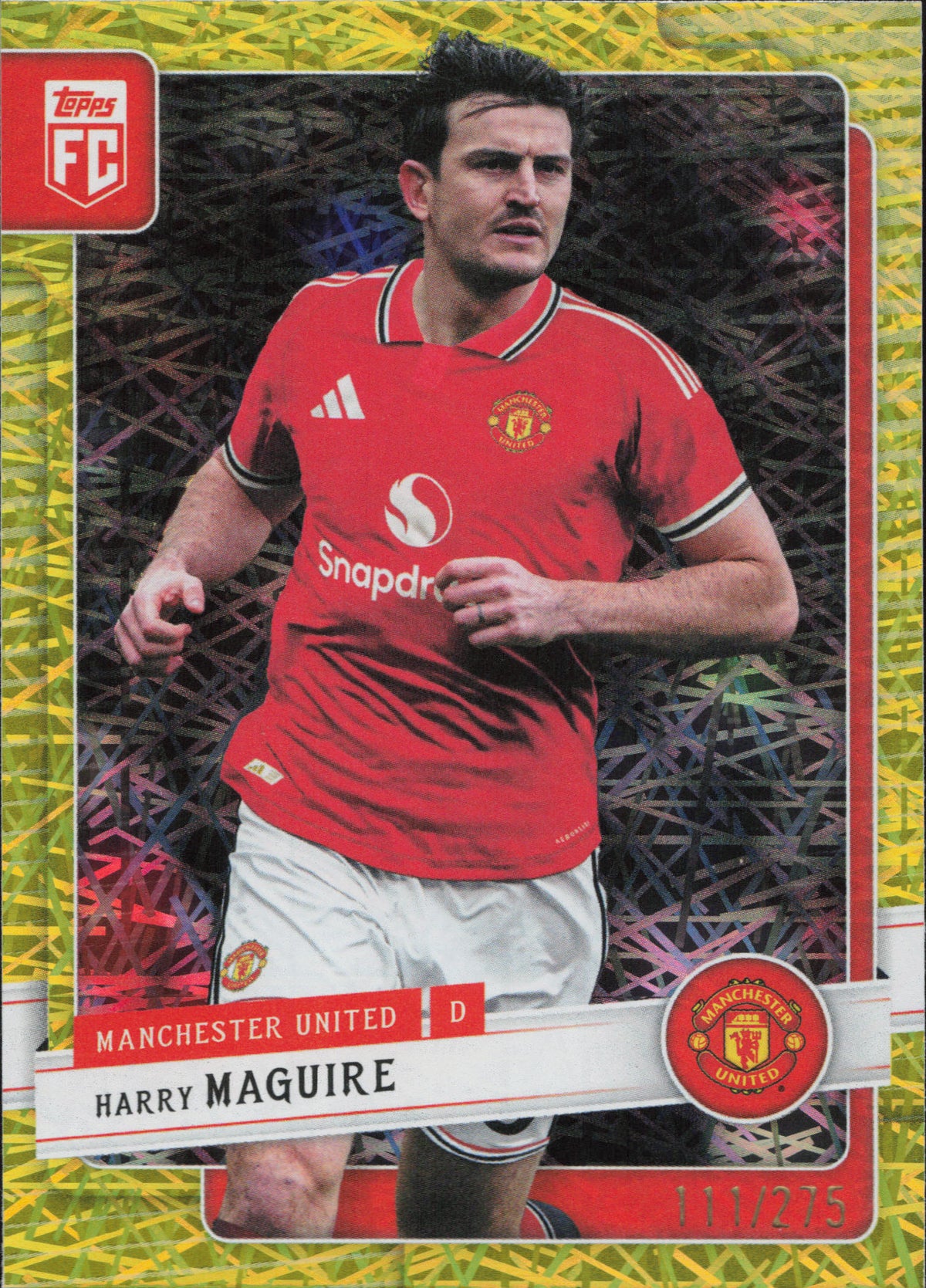 Harry Maguire Numbered /275 Topps Manchester United Fan Set