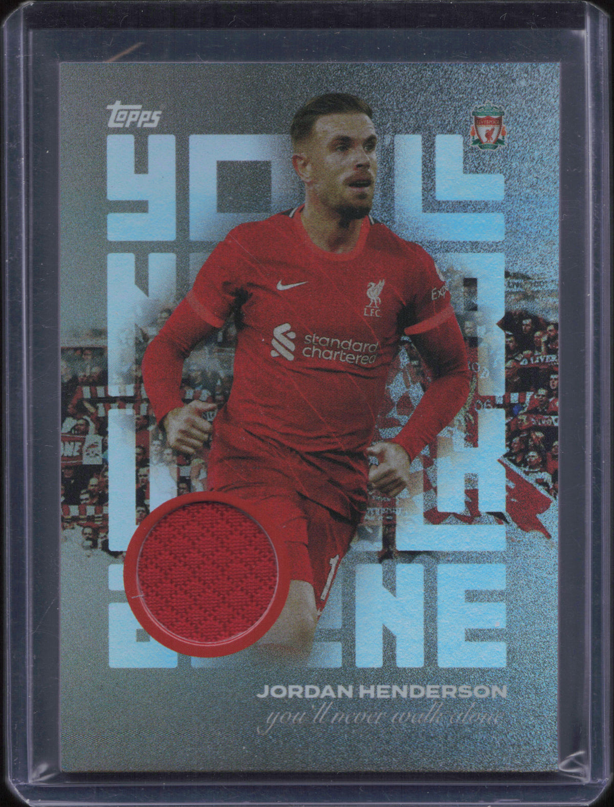 Jordan Henderson Player-Worn Patch Topps Liverpool Team Set