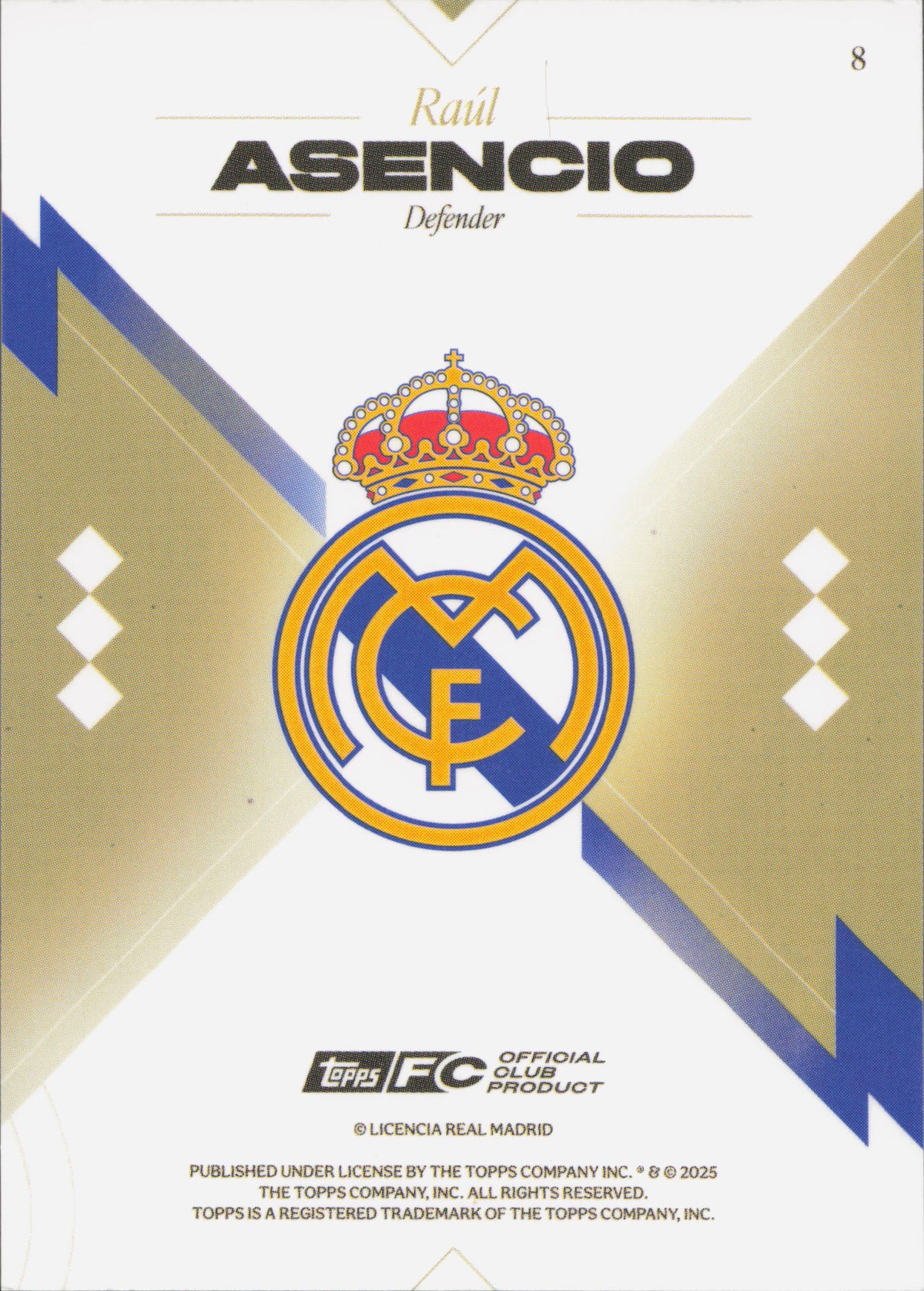 Raul Asencio Topps Los Blancos Real Madrid