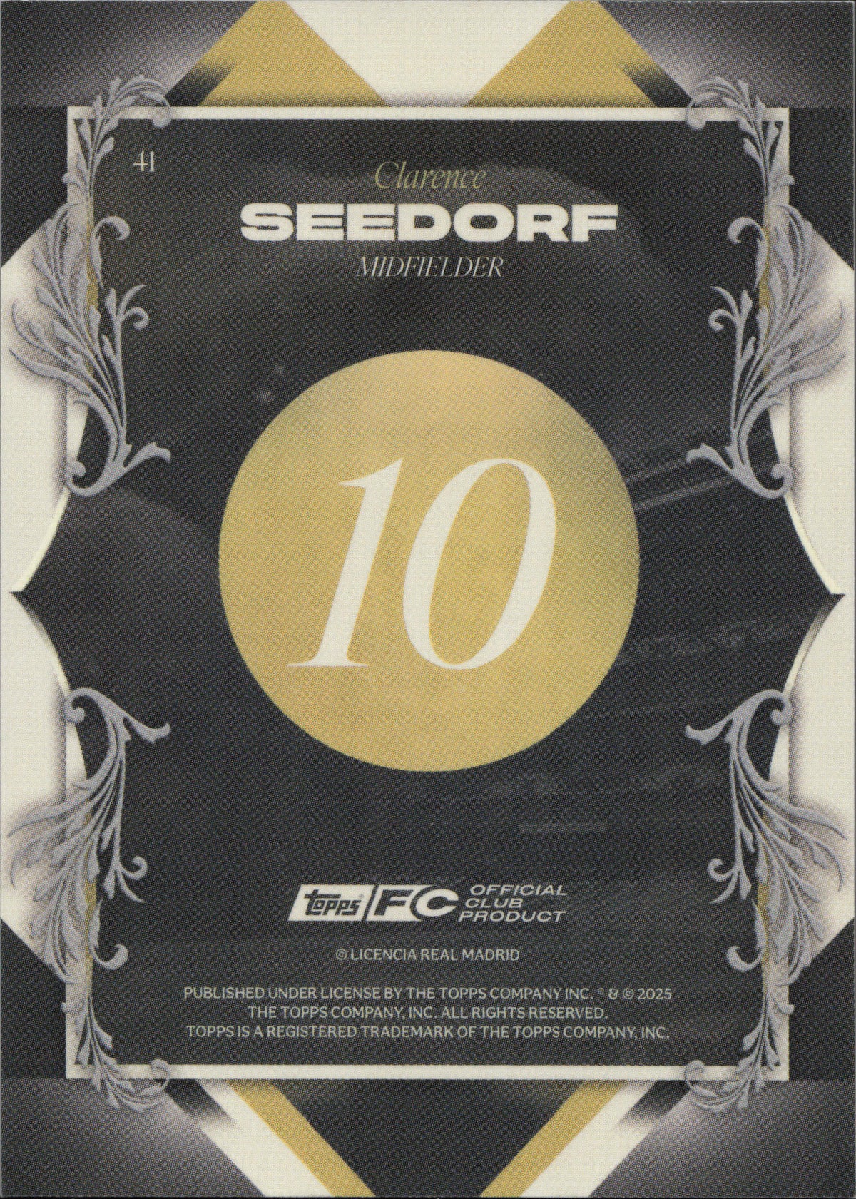 Clarence Seedorf Topps Los Blancos Real Madrid
