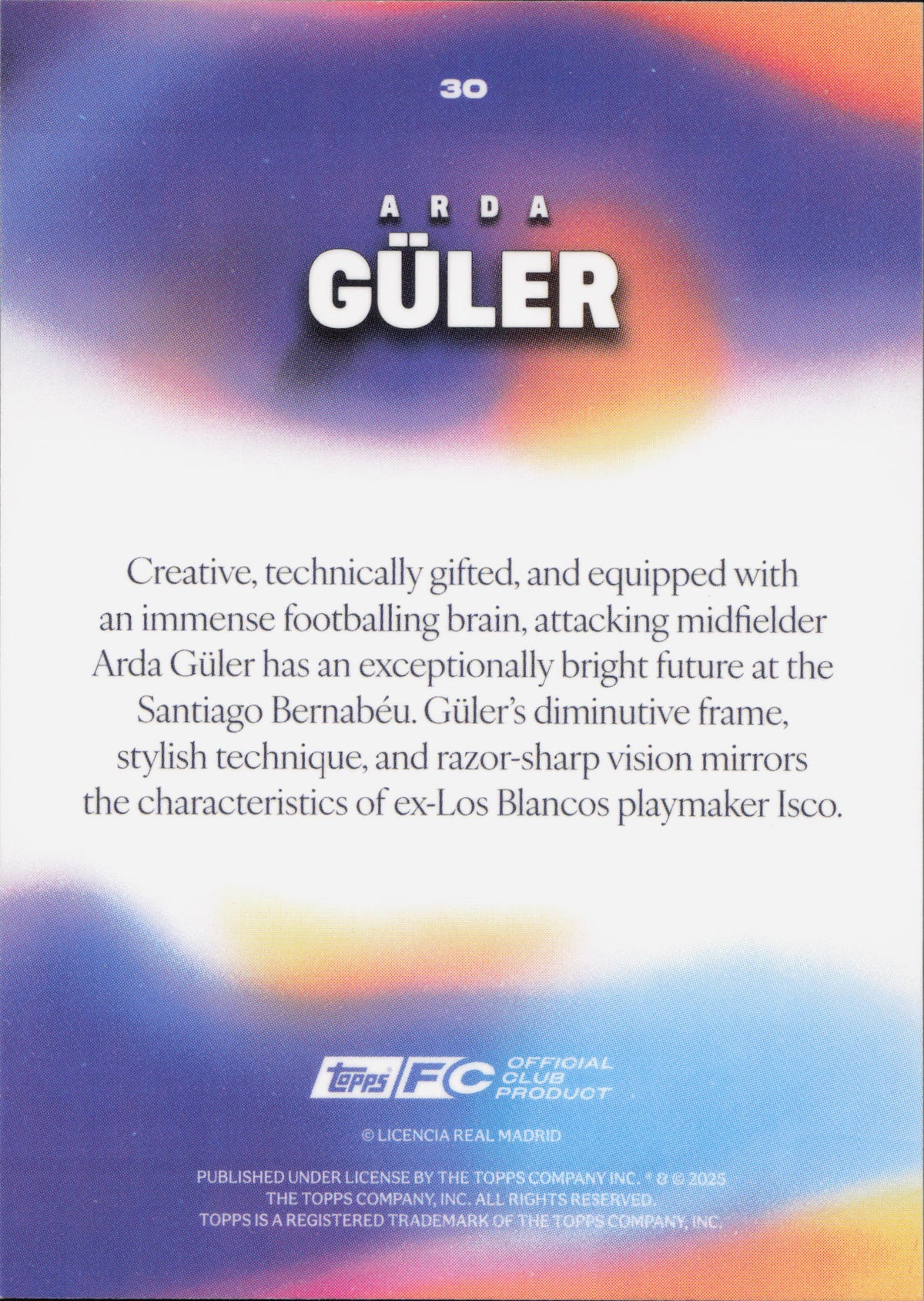 Arda Guler Topps Los Blancos Real Madrid