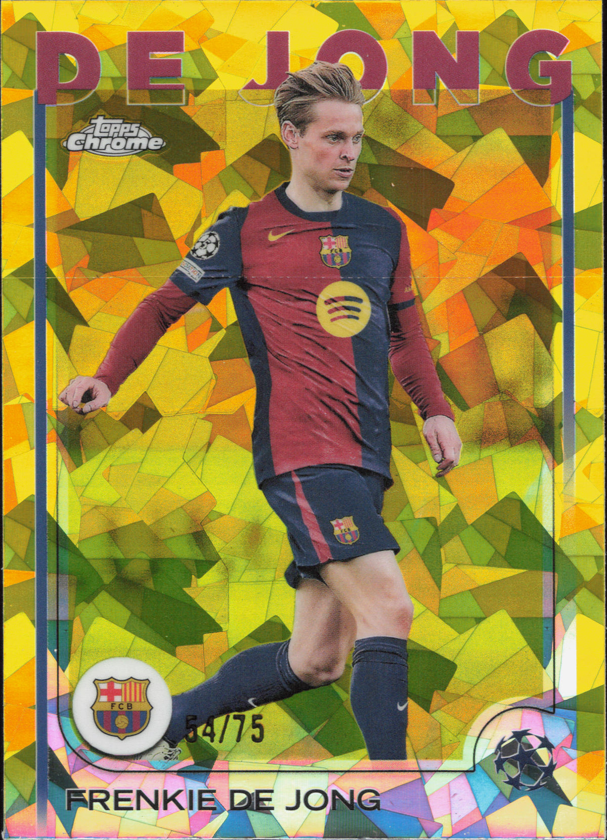 Frenkie De Jong Numbered /75 Topps Chrome UCC