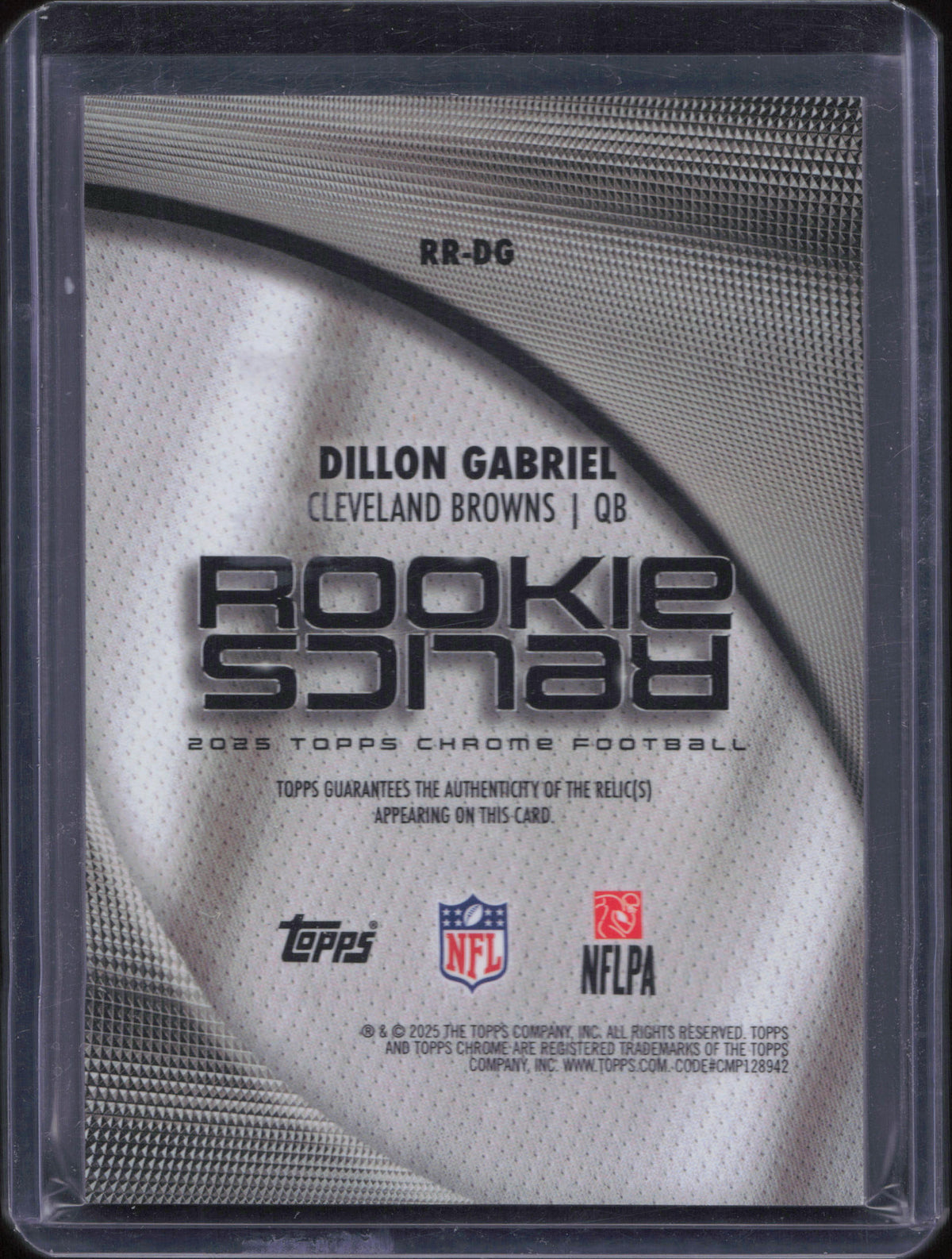 Dillon Gabriel Rookie Player-Worn Patch Topps Chrome NFL