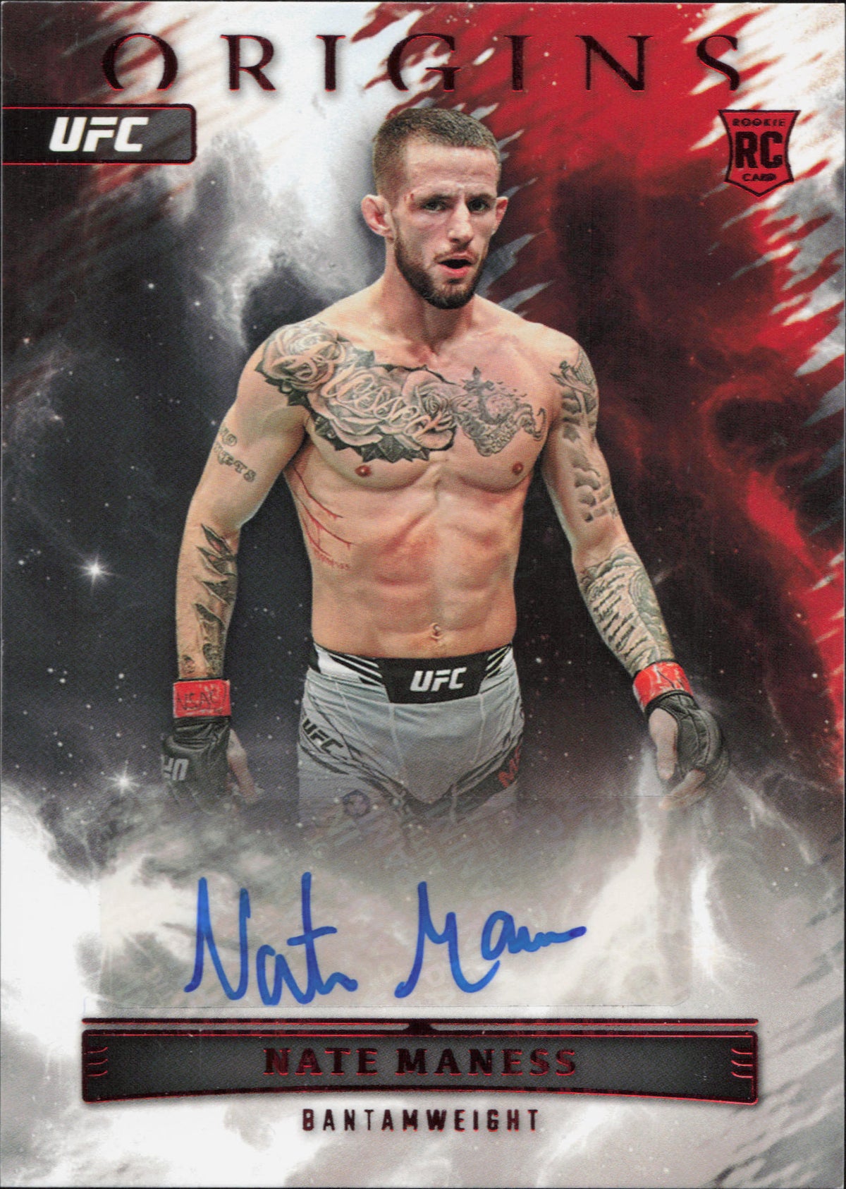 Nate Maness Rookie Autograph Panini Chronicles Origins UFC
