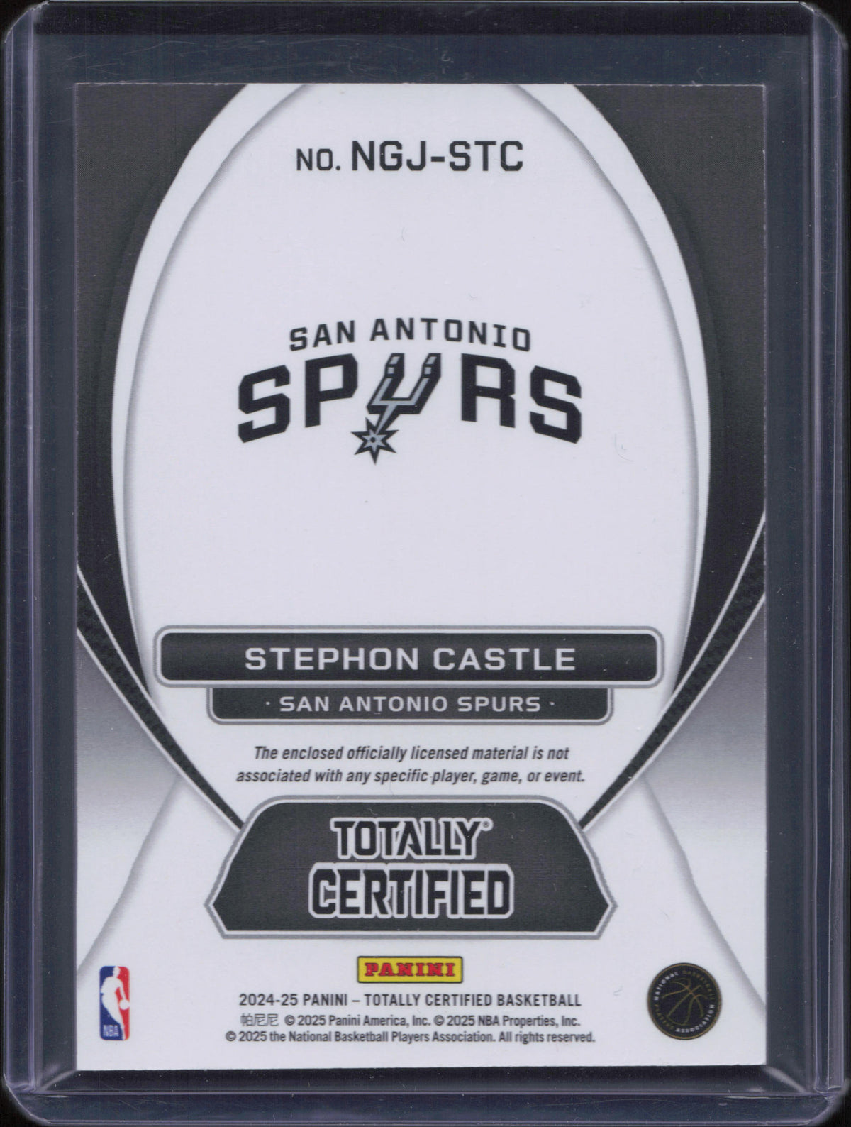 Stephon Castle Rookie Patch Panini Totally Certified