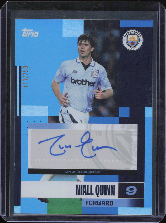 Niall Quinn Autograph Numbered /250 Topps Team Set Manchester City