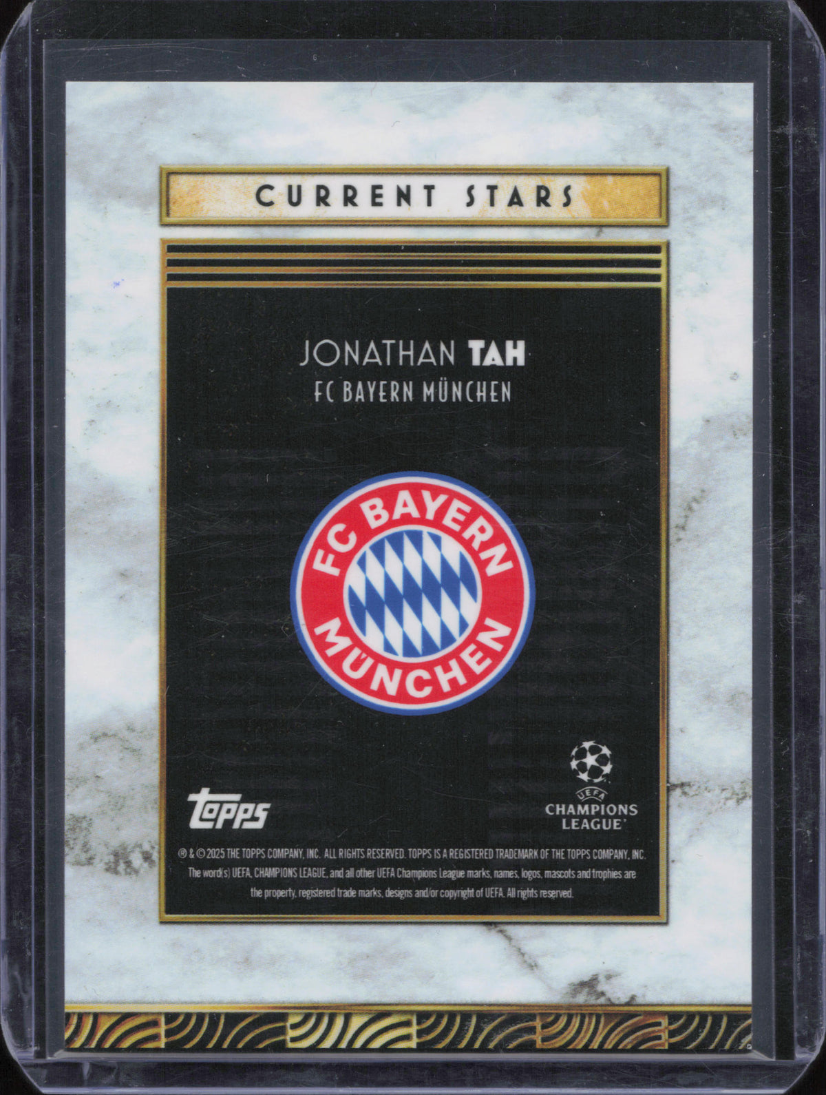 Jonathan Tah Numbered /10 Topps Deco Current Stars